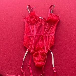 Red lace teddy